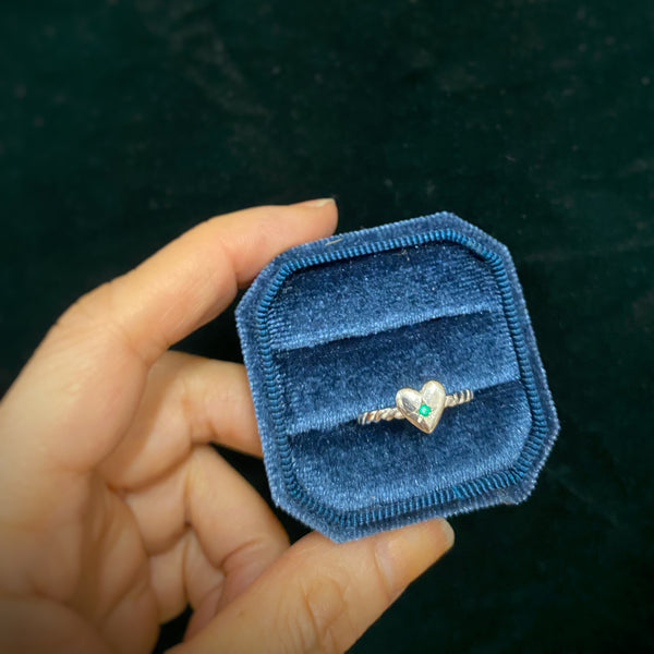 Heart ring silver