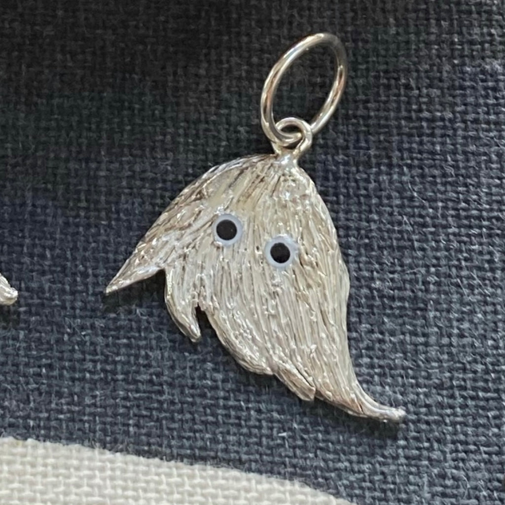 Nine ladies silver charm