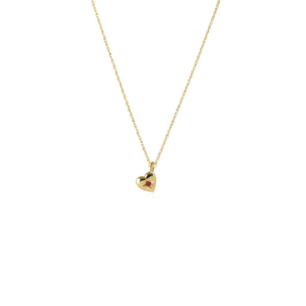 Tiny Heart Necklace 9k Gold