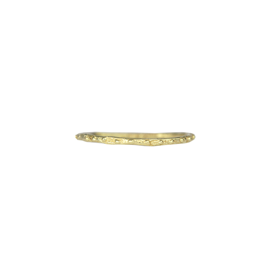 Dotted orbital skinny ring - Gold