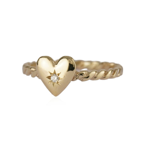 Heart ring gold