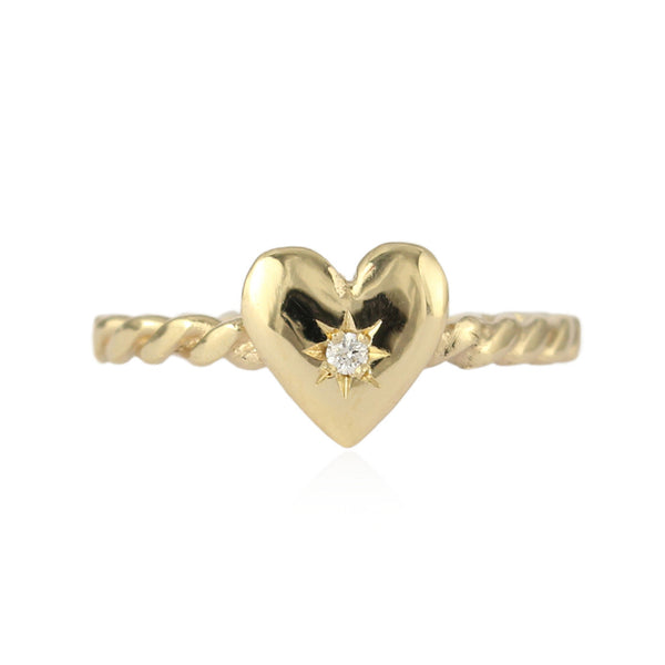 Heart ring gold