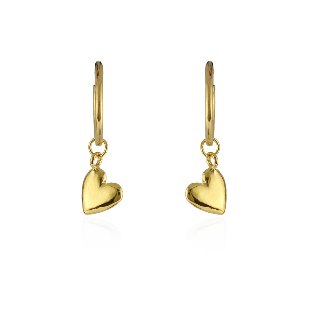 Heart hoop earrings