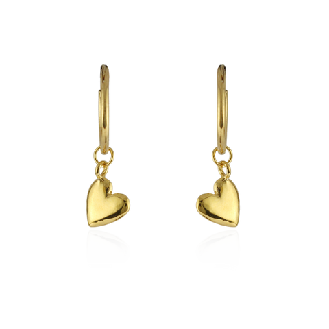 Heart hoop earrings