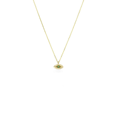 Tiny Eye Necklace Gold