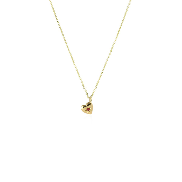 Tiny Heart Necklace 9k Gold