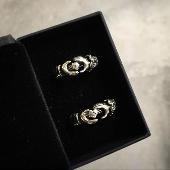 fede ring silver diamond