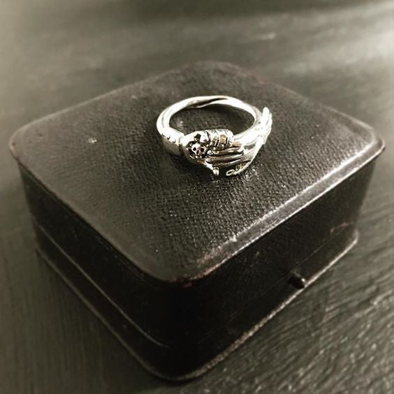 fede ring skull silver