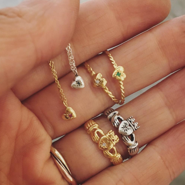 Claddagh Ring with Ruby x Gold