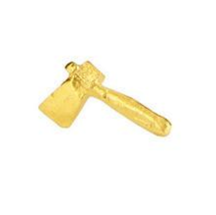 Tiny Axe Earrings Gold