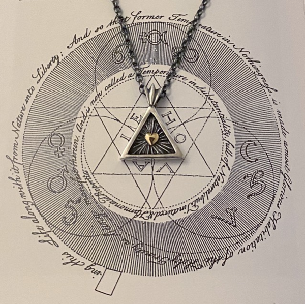 Triangle heart necklace