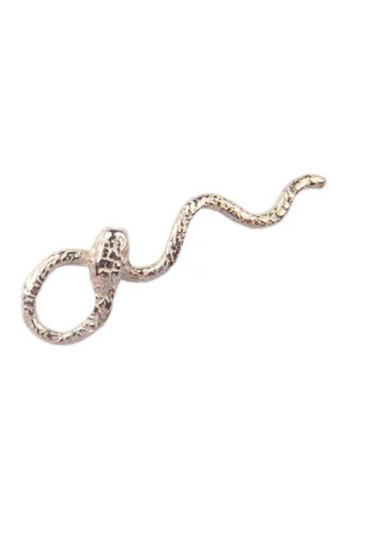 Wavy Snake Earrings Silver
