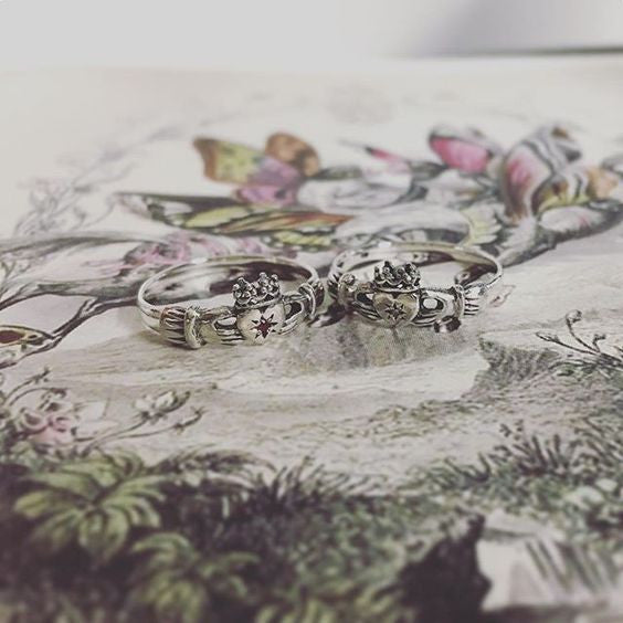 Claddagh Ring with Diamond x Gold Vermail