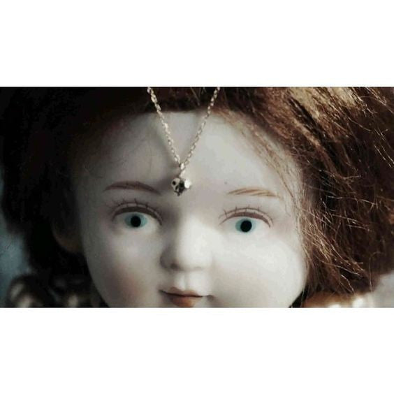 Micro Skull Necklace 9ct Gold