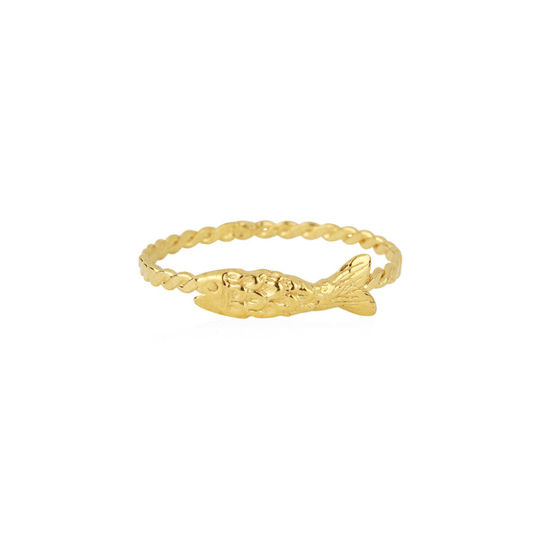 Micro Fish Ring Gold
