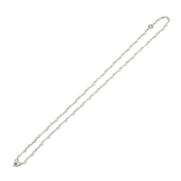 Full of heart birthstone necklace silver