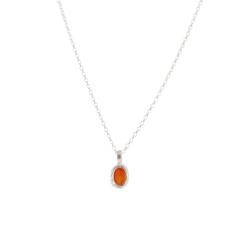 Rustic carnelian necklace small