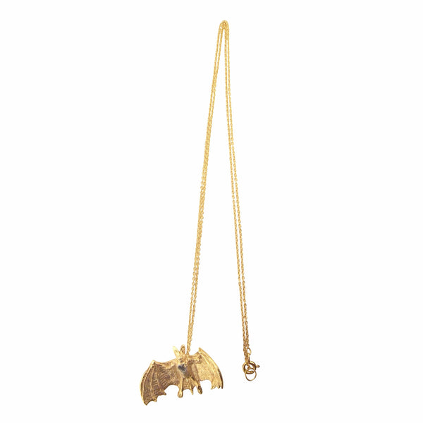 Stolen heart bat necklace Gold x Black
