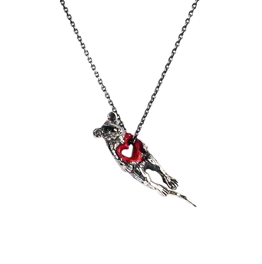 Stolen Heart Mouse Necklace Silver Product Shot Main
