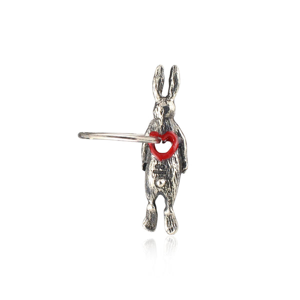 Stolen Heart Bunny Rabbit Ring Silver