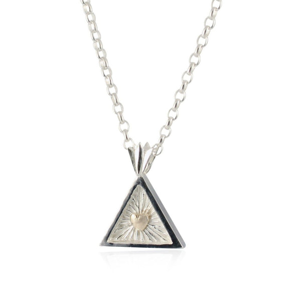 Triangle heart necklace