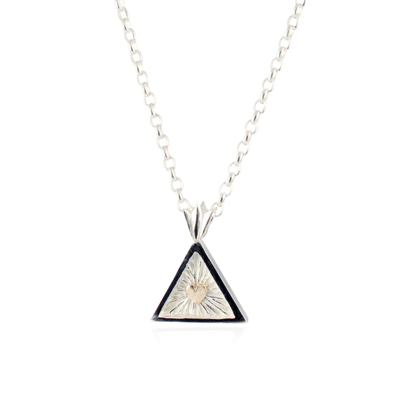 Triangle heart necklace