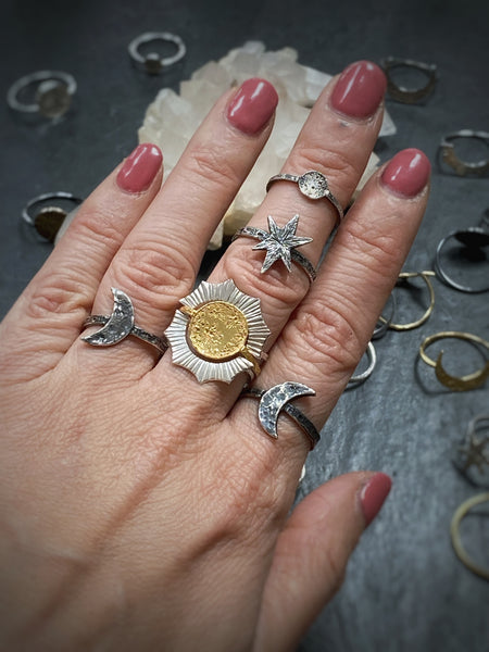 Halo ring silver