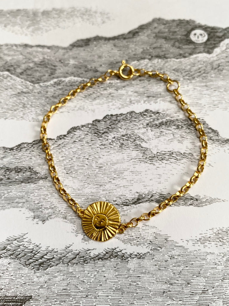 Sun disc bracelet - ready to ship