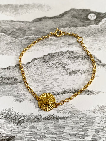 Sun disc bracelet - ready to ship