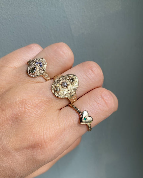 Heart ring gold