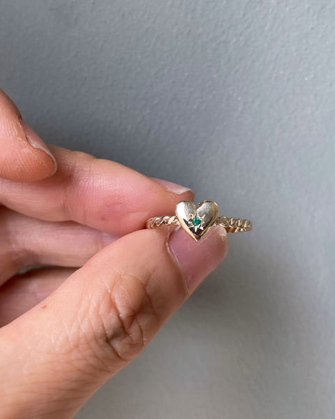 Heart ring gold
