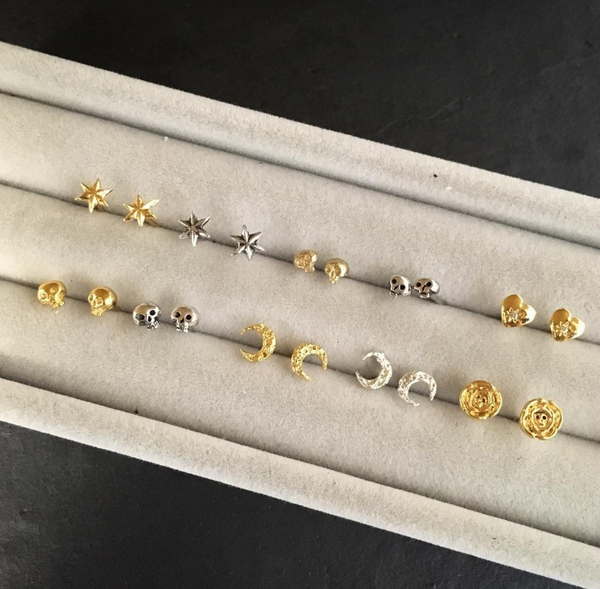 Mini Skull Stud Earrings