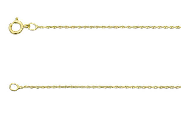 Mini moon disc necklace 9ct gold