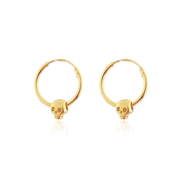 Baby Skull Hoop Earrings