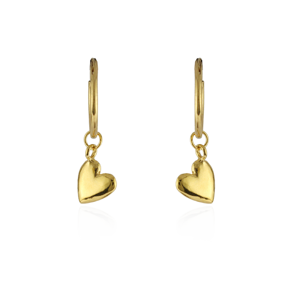 Heart hoop earrings