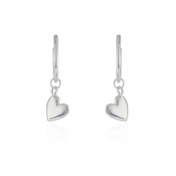 Heart hoop earrings