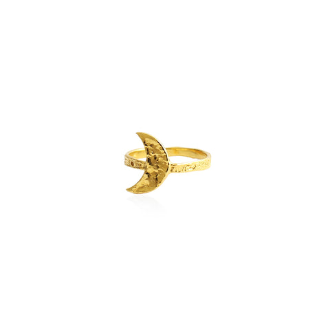 Medium crescent moon ring