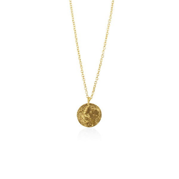 Moon disc necklace
