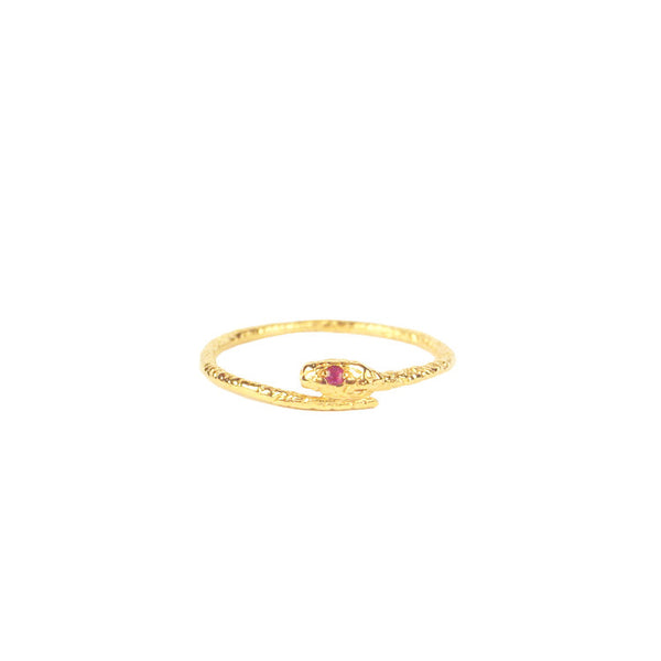 Tiny Snake Ring - Gold Vermeil
