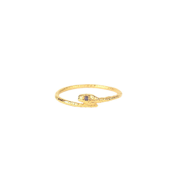 Tiny Snake Ring  9k gold