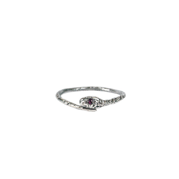 Tiny Snake Ring - Silver