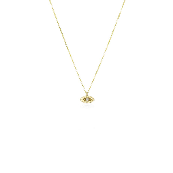 Tiny Eye Necklace Gold