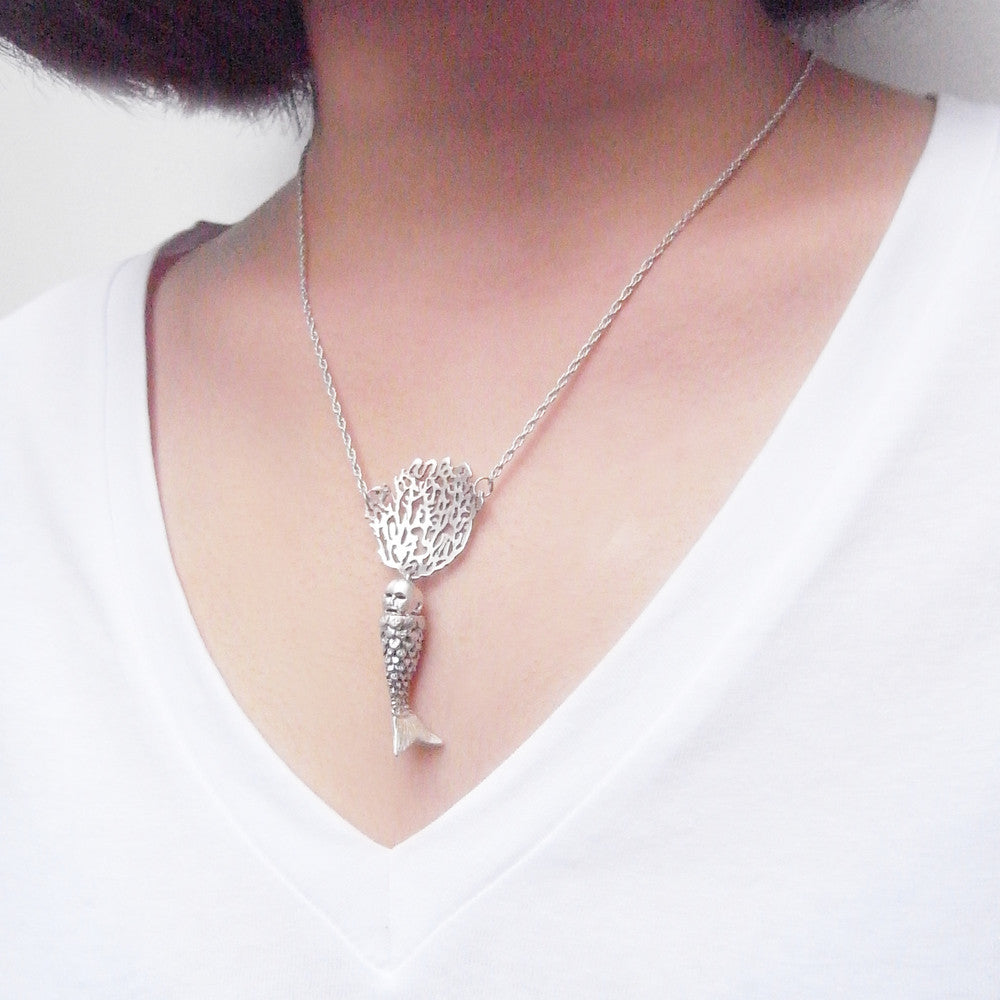 Sterling silver mermaid necklace store
