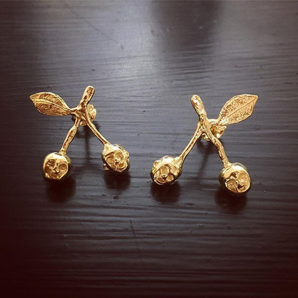 Cherry Brothers Earrings Gold