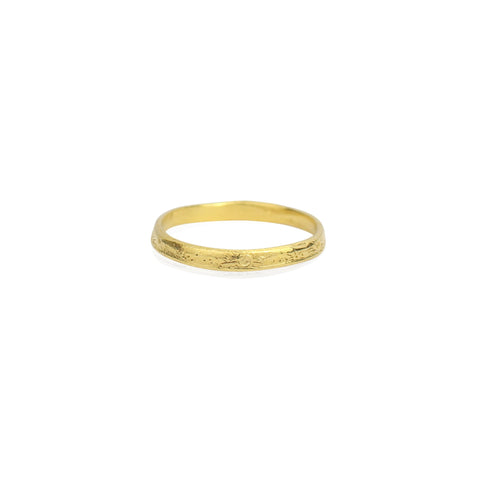 Moon crater ring 2.5 mm gold