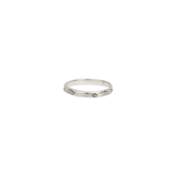 Moon crater ring 2.5mm silver