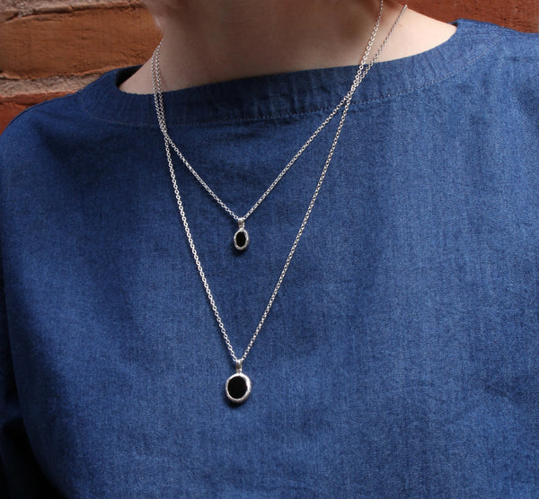 Rustic onyx necklace small