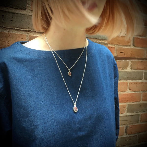 Rustic turquoise necklace small