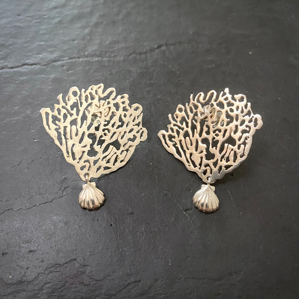 Coral & Shell Earrings