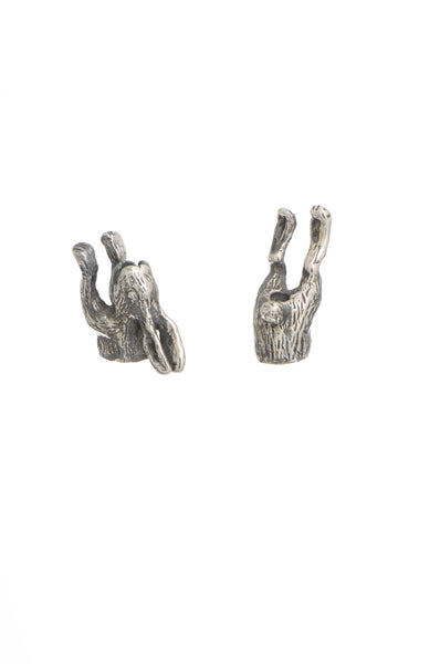 In and out rabbit earrings